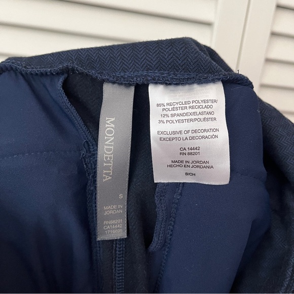 Mondetta Womens Midweight High Rise Knit Legging Navy blue Size S, front pockets - Picture 7 of 11